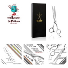 Professional 6-Inch Stainless Steel Hair Cutting Scissors for Salon Home Use