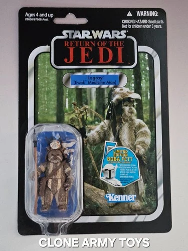 Star Wars Logray Vintage Collection VC55 ROTJ Ewok Battle of Endor 3.75 MOC
