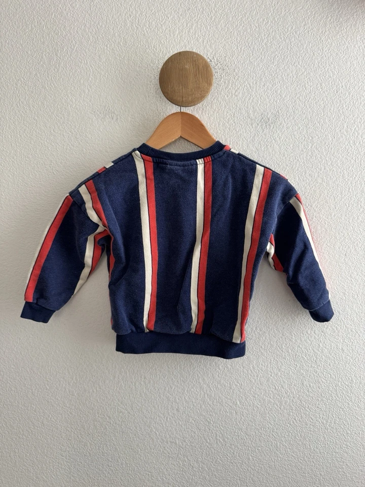Mini Rodini gestreiftes Panther Sweatshirt Gr. 92/98 (2-3 Jahre) - Bild 4 von 4