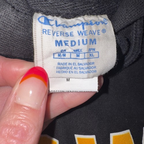 Vintage Iowa Hawkeyes Champion Reverse Weave Sweatshirt - Black - Men's Size M - Picture 6 of 10