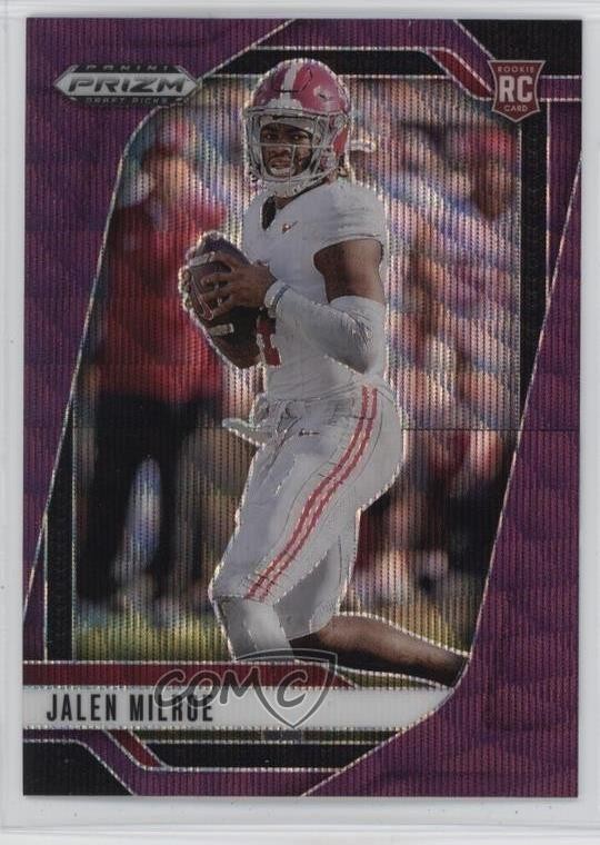 2025 Panini Prizm Draft Picks Purple Wave Prizm Jalen Milroe #5 0hk3