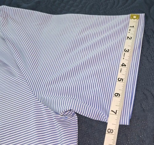 RLX Polo Ralph Lauren Mens Blue Striped Short Sleeve Shirt Wicking Stretch • EUC - Picture 17 of 18