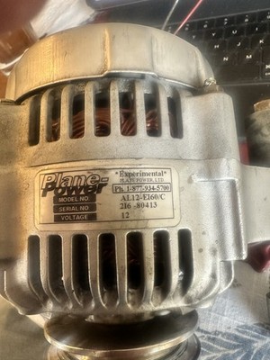 Plane Power AL 12-F60C Aircraft Alternator 12 Volt 60 Amp $650