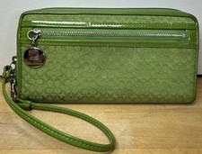 VINTAGE COACH GREEN MONOGRAM LONG WALLET SO CUTE
