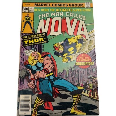 Marvel Comics The Man Called Nova #4 Comic 1976 Thor Appearance Vintage Used