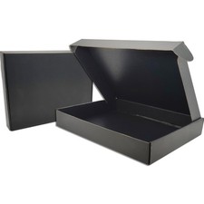 Shipping Boxes 25pcs 13x10x2 Black Corrugated Cardboard Mailer Box