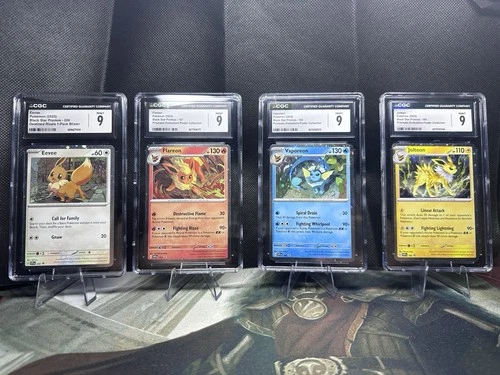 🔥💎Eevee Black Star Promo Complete Set CGC 9