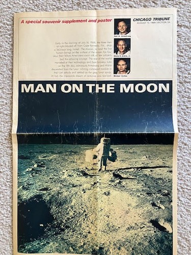 August 13, 1969 Chicago Tribune - Man On The Moon - Souvenir Section Apollo 11