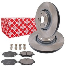 FEBI Bremsscheiben 320mm + Bremsbeläge Vorne für TOYOTA AVENSIS T27 VERSO R2