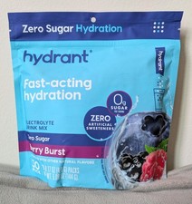 Hydrant Hydrate Zero Sugar Electrolyte Individual Powder Stick Packs 30 Count