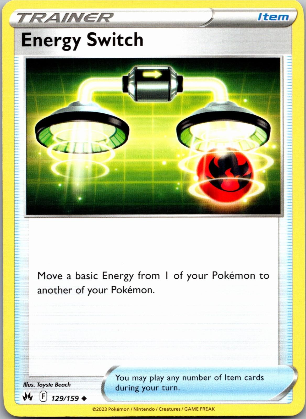 Energy Switch 129/159 Uncommon Crown Zenith Pokemon Near Mint