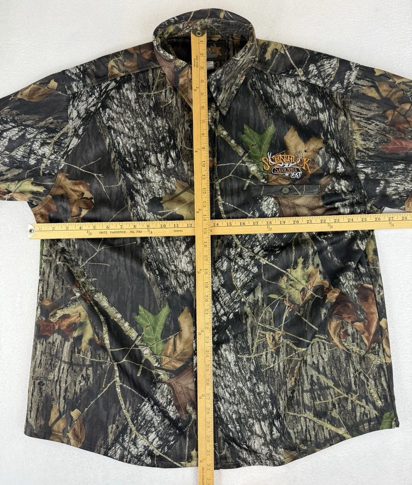 Scentloc Savanna EXT Men’s XXL Camouflage MOSSY OAK BREAKUP Button Down Shirt - Image 2 of 4