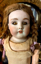 Antique 17" Bisque Germany Doll Head 154 DEP Armand Maseille TLC As Is (D1)