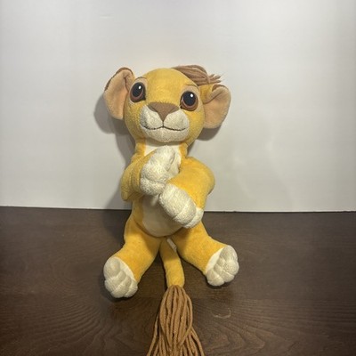 Vintage 1995 Newborn The Lion King Simba Cub Plush Disney Mattel Yarn Hair   