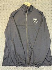 United States Olympic Committee Team USA Full Zip Track Jacket Made in USA XL