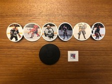 1984-85 Kellogg's Accordion Hockey Panel with Puck Unused Rangers Sticker Coffey