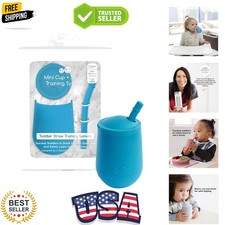 Mini Cup Straw Training System Blue - 9 - 100 Silicone Training Cup for ...