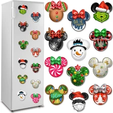 Christmas Refrigerator Magnets Decoration, 12Pcs Magnetic Xmas Car Decoration Cr