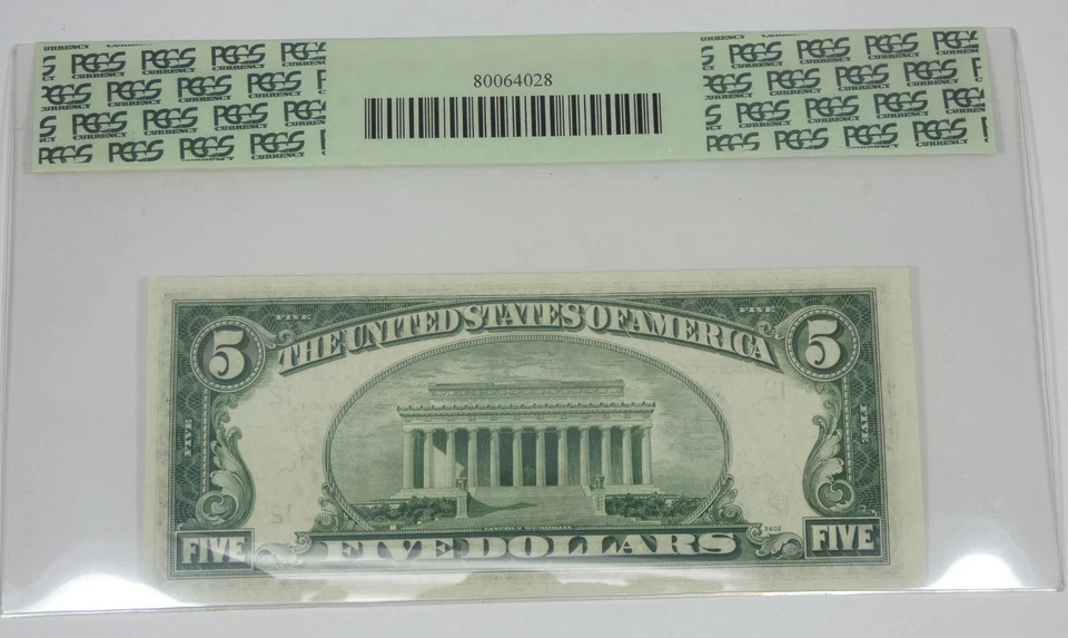 1950-B $5 San Francisco L-District FRN PCGS Gem New 65 PPQ Fr#1963-L - Image 4 of 4