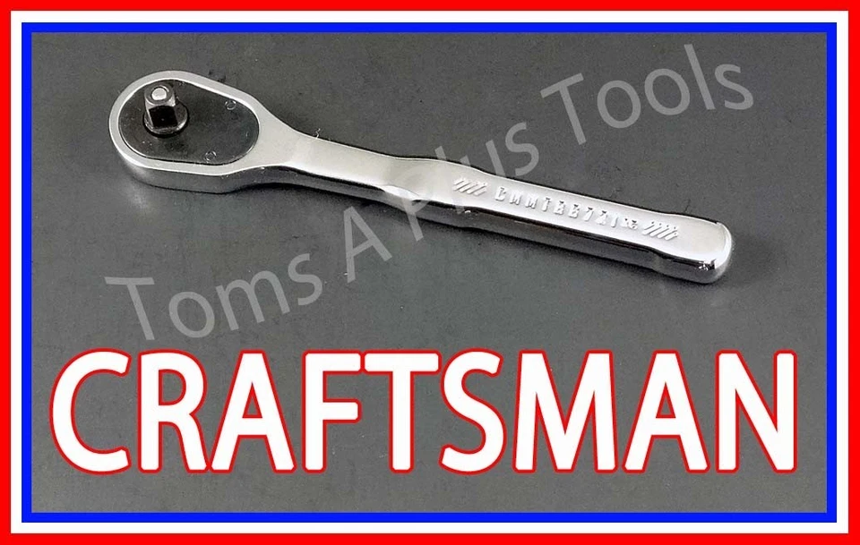 CRAFTSMAN 2pc 1/4 3/8 POLISHED Thin Profile Fine Tooth Ratchet socket wrench set - Image 3 of 4