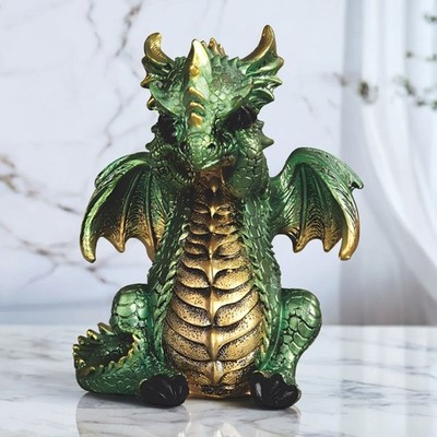 5.5''H Green Dragon no See Figurine Ornament Home Decor Unique Gift
