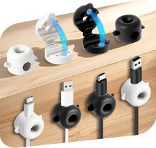 8-Pack Magnetic Cable Management Clips for Home Office Desk, Cord organizer 
