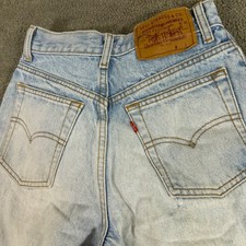 Vintage Levis 550 Relaxed Tapered Light Wash High Rise Jeans USA Made 24x30