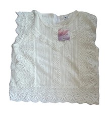 Chicwish (New) White Lace Top with Crochet Tr...