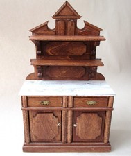Impresionante aparador buffet de madera antiguo armario 1:12 miniatura para casa de muñecas
