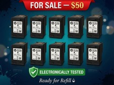 HP 65/304 Empty Black Inkjet Cartridges Lot of 10 For HP Compatible Models