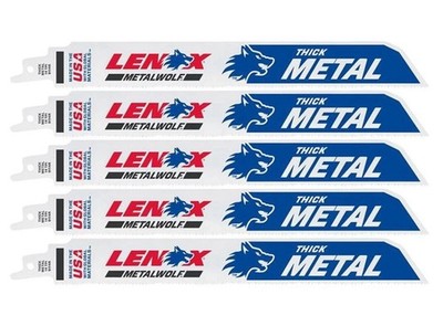 Lenox Säbelsägeblätter MetalWolf, 9 Zoll 230 mm, 14 TPI, 5 Stück - 201789114R