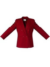 Vintage J.A. Payne Red 100 Wool Double Breasted Blazer Jacket Womens 8 Career