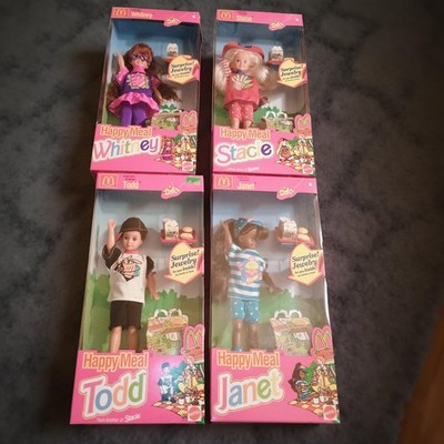 Vintage Barbie Happy Meal Stacie Whitney Janet & Todd Set Of 4 NIB 