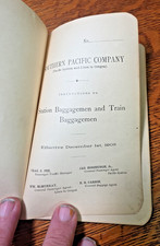 1908 Southern Pacific Railroad Rules & Regulation Baggage Dept Booklet JRR24
