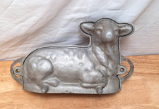 Vintage 2 Piece Cast Aluminum 3-D Sheep Lamb ...