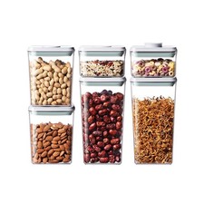 EQI Pop Food Storage Containers Set, 6Pcs Airtight 0.6, 1.3, 1.9Qt, 6 Pcs