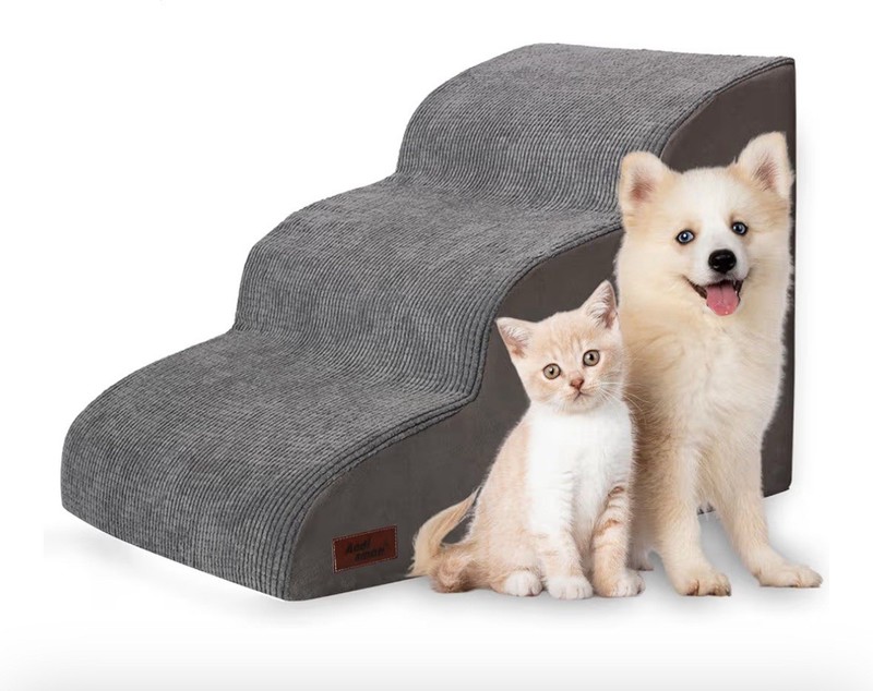 Aodisman 3-Step Dog Ramp and Stairs for Sofa and Chair - Non-Slip Sturdy Pet