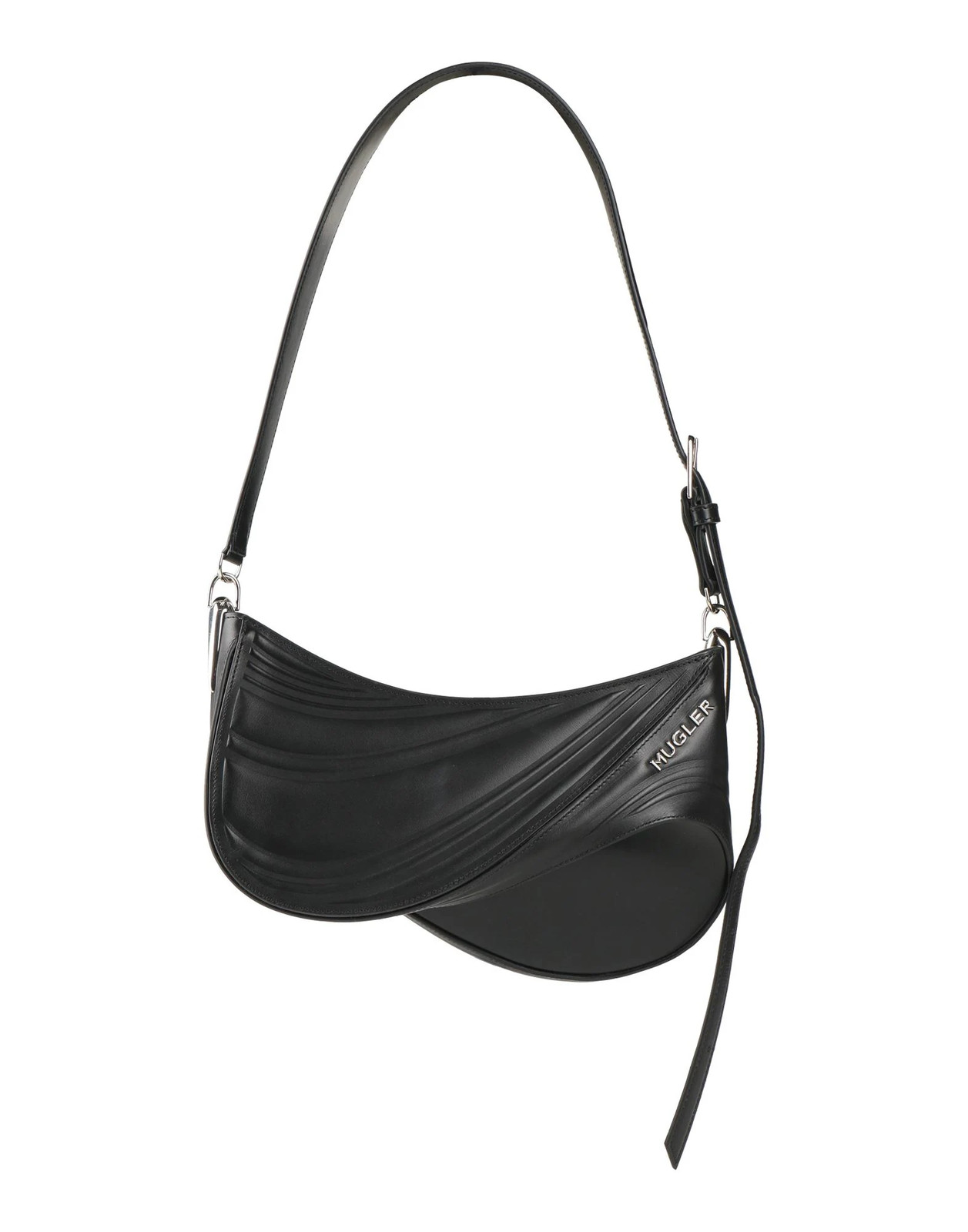 Mugler - Women - Leather Saddle bag - Black 362790₽