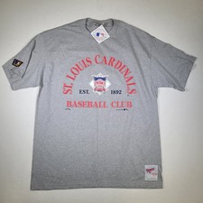 NWT Vintage 90s St Louis Cardinals MLB TShirt Size XL Nutmeg Mills Single Stitch