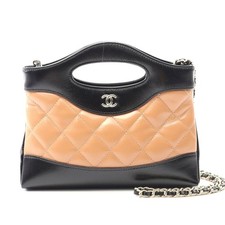Chanel 31 Nano Leather Shoulder Bag Women Black One Size