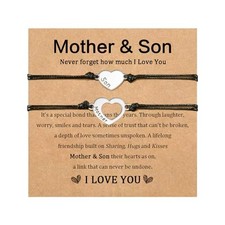Pinky Promise Distance Matching Lovely Charm Bracelets A:Mother Son