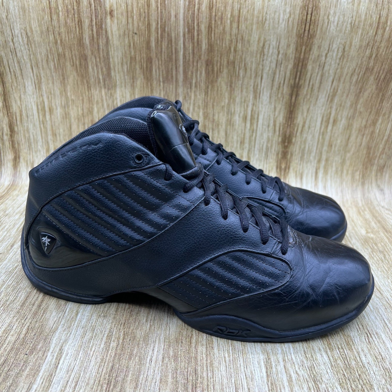 Reebok ATR Coast 2 Coast Men's Size 11 Triple Black Leather Basketball Shoes