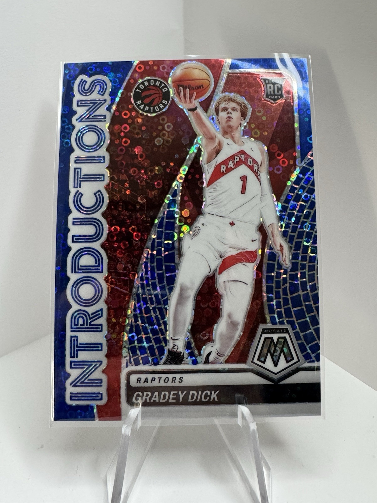 Gradey Dick 2023-24 Panini Mosaic Introductions Fast Break Blue RC /85 #6
