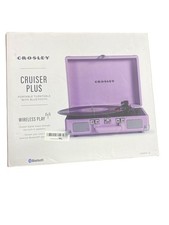 Bluetooth Vinyl Record Turntable Portable 3 Speed Belt Drive Lavender Design