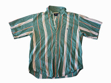 Vtg 90s RALPH LAUREN Green/Pink BUTTON-UP SHIRT Collared Dress Polo Pony Men XXL