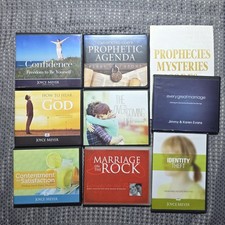 Lot of 9 Christian Teaching CD DVD Joyce Meyer, Perry Stone, Jimmy Evans Set