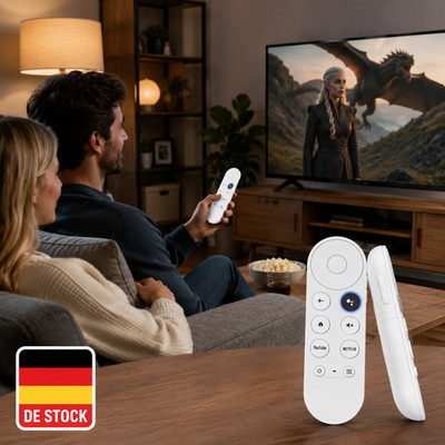 Fernbedienung Ersatz-Sprachfernbedienung Weiß G9N9N für Chromecast mit Google TV