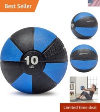 Textured 10-Pound Blue Weighted Medicine Ball for Ultimate Grip and Performance