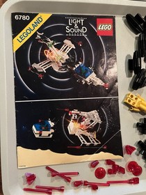 LEGO 6780 Classic Space XT-Starship 1986 Parts Lot w Manual Light Sound Works !!