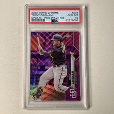 2020 Topps Chrome Update Series Trent Grisham Pink Refractor (RC) Yankees PSA 10
